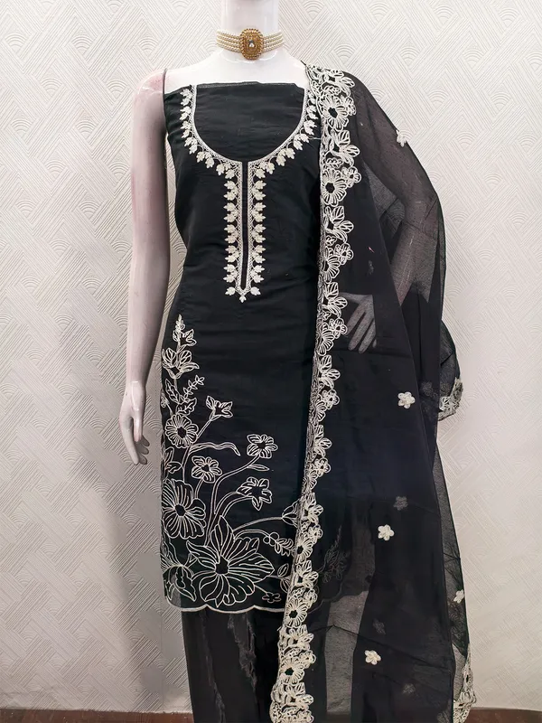 Leeza_Store_Black_Chanderi_Silk_Salwar_Suit_Dress_Material_For_Women_|_Floral_White_Thread_Embroidery_With_Ethnic_Motifs_&_Cut_Work_|_Chanderi_Silk_Dupatta_&_Santoon_Bottom