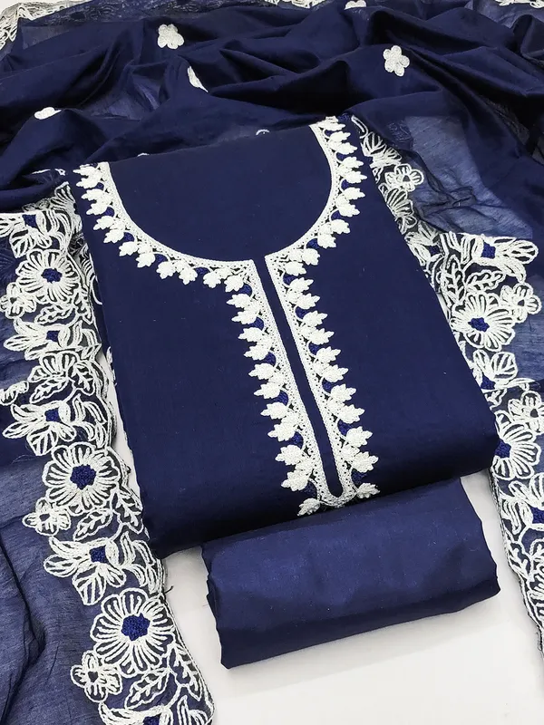 Leeza_Store_Navy_Blue_Chanderi_Silk_Salwar_Suit_Dress_Material_For_Women_|_Floral_White_Thread_Embroidery_With_Ethnic_Motifs_&_Cut_Work_|_Chanderi_Silk_Dupatta_&_Santoon_Bottom