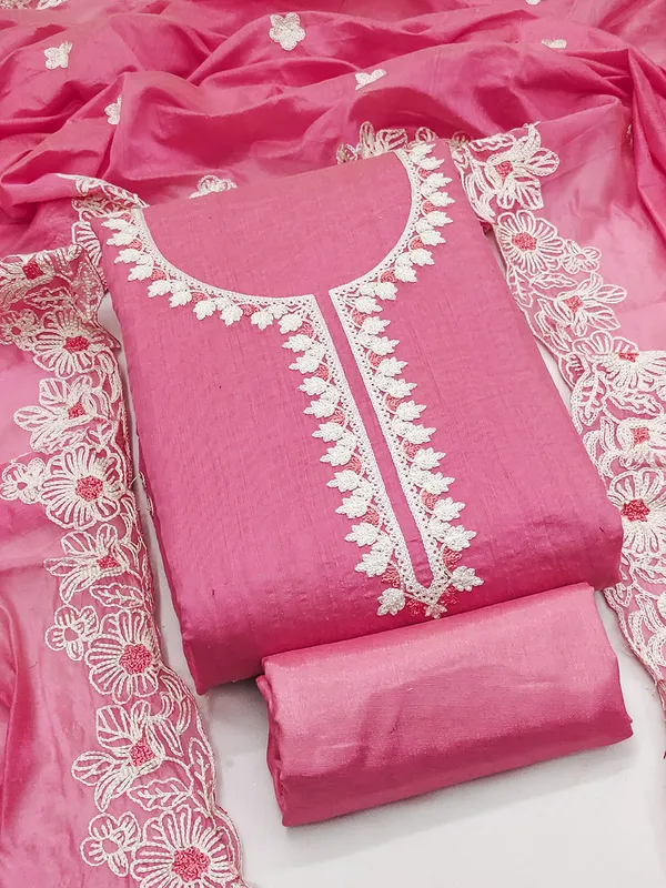 Leeza_Store_Pink_Chanderi_Silk_Salwar_Suit_Dress_Material_For_Women_|_Floral_White_Thread_Embroidery_With_Ethnic_Motifs_&_Cut_Work_|_Chanderi_Silk_Dupatta_&_Santoon_Bottom