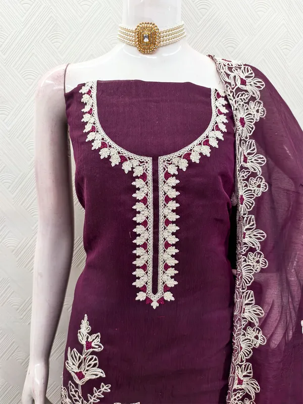 Leeza_Store_Wine_Chanderi_Silk_Salwar_Suit_Dress_Material_For_Women_|_Floral_White_Thread_Embroidery_With_Ethnic_Motifs_&_Cut_Work_|_Chanderi_Silk_Dupatta_&_Santoon_Bottom