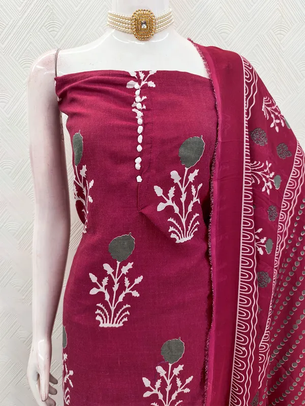 Leeza_Store_Women’s_Maroon_Cotton_Salwar_Suit_Dress_Material_|_Slab_Cotton_Printed_Top_With_Floral_Motifs_(2_Mtr),_Solid_Bottom_(2_Mtr)_&_Floral_Printed_Dupatta_(2.20_Mt