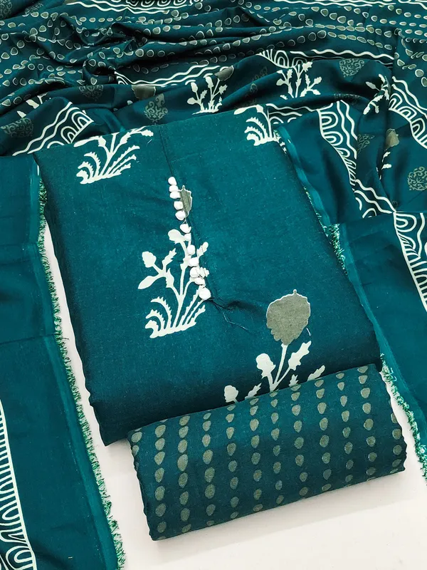Leeza_Store_Women’s_Teal_Cotton_Salwar_Suit_Dress_Material_|_Slab_Cotton_Printed_Top_With_Floral_Motifs_(2_Mtr),_Solid_Bottom_(2_Mtr)_&_Floral_Printed_Dupatta_(2.20_Mt