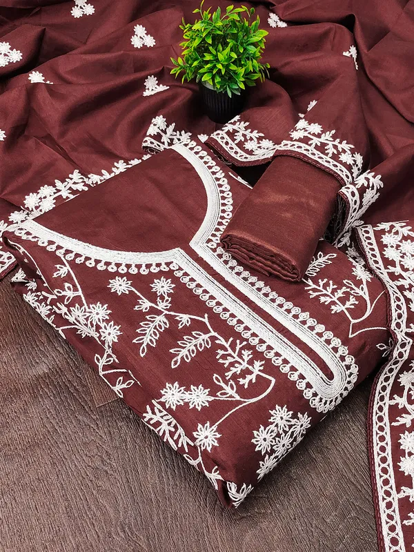 Leeza_Store_Women’s_Burgundy_Jalpari_Silk_Salwar_Suit_Dress_Material_|_Unstitched_Ethnic_Suit_With_All_Over_Thread_Work_Motifs,_Plain_Santoon_Bottom_&_Embroidered_Dupatta_Border_|_3-piece_S