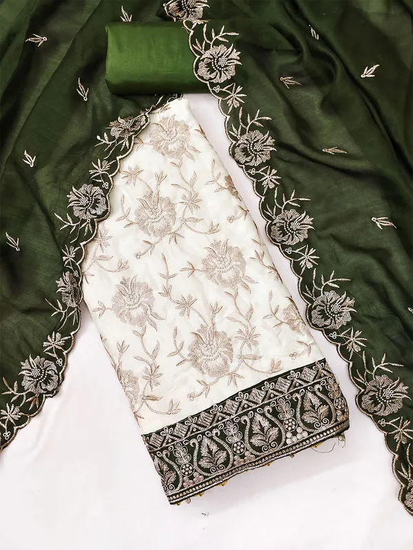 Leeza_Store_Women’s_Olive_Green_Vichitra_Silk_Salwar_Suit_Dress_Material_|_Embroidered_Floral_Thread_Work_With_Moti_Latkan_Lace_|_Plain_Santoon_Bottom_&_Vichitra_Silk_Dupat