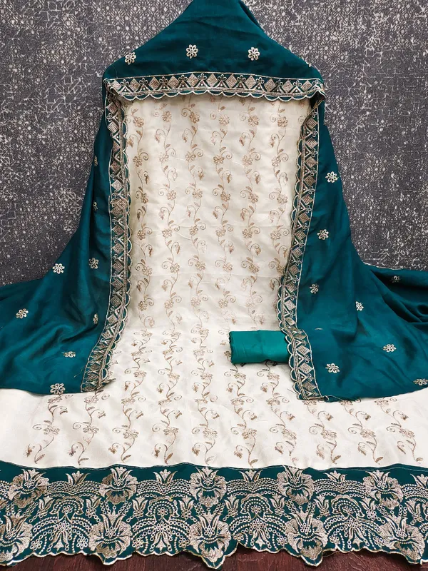 Leeza_Store_Women’s_Teal_Vichitra_Silk_Salwar_Suit_Dress_Material_With_Golden_Thread_Ethnic_Motifs_&_Moti_Lace_Dupatta_|_Unstitched_Suit_Material_For_Wom