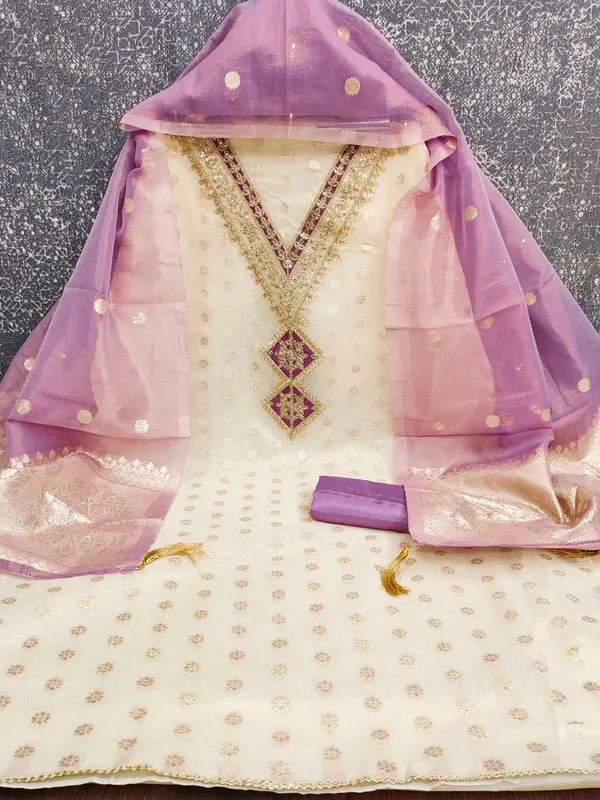 Leeza_Store_Women’s_Lavender_Salwar_Suit_Dress_Material_|_Shimmer_Jacquard_Top_With_Thread_&_Sequins_Work_|_Solid_Santoon_Bottom_&_Inner_|_Banarasi_Jacquard_Dupatta_With_Tasse