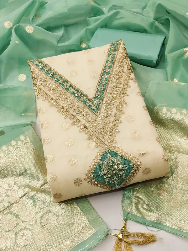 Leeza_Store_Women’s_Mind_Green_Salwar_Suit_Dress_Material_|_Shimmer_Jacquard_Top_With_Thread_&_Sequins_Work_|_Solid_Santoon_Bottom_&_Inner_|_Banarasi_Jacquard_Dupatta_With_Tasse