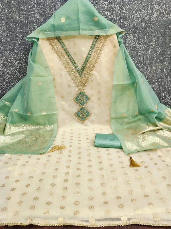 Leeza_Store_Women’s_Mind_Green_Salwar_Suit_Dress_Material_|_Shimmer_Jacquard_Top_With_Thread_&_Sequins_Work_|_Solid_Santoon_Bottom_&_Inner_|_Banarasi_Jacquard_Dupatta_With_Tasse