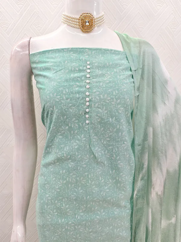 Leeza_Store_Mint_Green_Cotton_Printed_Salwar_Suit_Dress_Material_For_Women_|_White_Floral_Print_Top_(2M),_Solid_Cotton_Bottom_(2M),_Ombre_Chinon_Saburi_Dupatta_(2.20M)