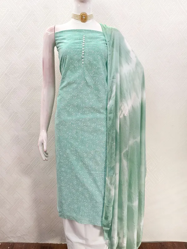Leeza_Store_Mint_Green_Cotton_Printed_Salwar_Suit_Dress_Material_For_Women_|_White_Floral_Print_Top_(2M),_Solid_Cotton_Bottom_(2M),_Ombre_Chinon_Saburi_Dupatta_(2.20M)