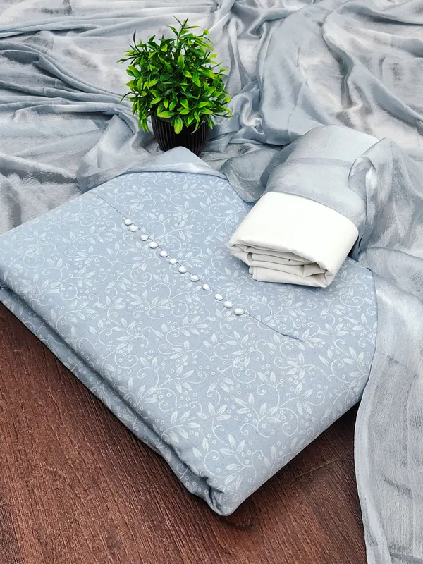 Leeza_Store_Pastel_Blue_Cotton_Printed_Salwar_Suit_Dress_Material_For_Women_|_White_Floral_Print_Top_(2M),_Solid_Cotton_Bottom_(2M),_Ombre_Chinon_Saburi_Dupatta_(2.20M)