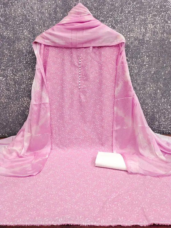 Leeza_Store_Pink_Cotton_Printed_Salwar_Suit_Dress_Material_For_Women_|_White_Floral_Print_Top_(2M),_Solid_Cotton_Bottom_(2M),_Ombre_Chinon_Saburi_Dupatta_(2.20M)_|_Unstitched_Ethnic_Wear