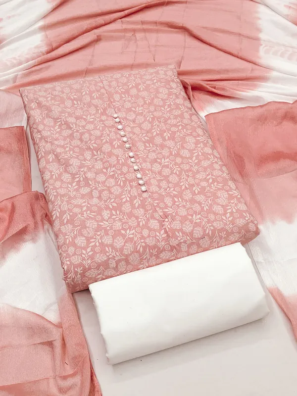 Leeza_Store_Women’s_Light_Peach_Cotton_Printed_Salwar_Suit_Dress_Material_With_White_Floral_Print_Top,_Solid_Bottom_&_Chinon_Ombre_Dupatta_With_Thread_Work_|_Unstitched_3_Piece_S