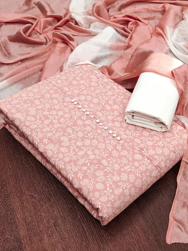 Leeza_Store_Women’s_Light_Peach_Cotton_Printed_Salwar_Suit_Dress_Material_With_White_Floral_Print_Top,_Solid_Bottom_&_Chinon_Ombre_Dupatta_With_Thread_Work_|_Unstitched_3_Piece_S