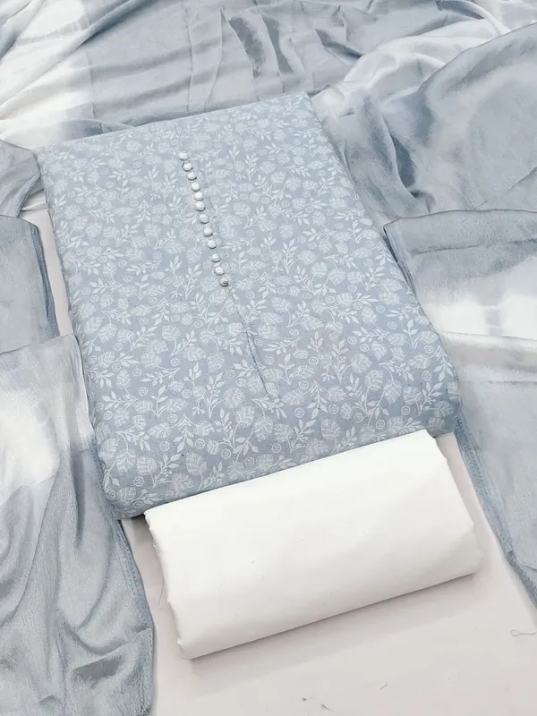Leeza_Store_Women’s_Pastel_Blue_Cotton_Printed_Salwar_Suit_Dress_Material_With_White_Floral_Print_Top,_Solid_Bottom_&_Chinon_Ombre_Dupatta_With_Thread_Work_|_Unstitched_3_Piece_S