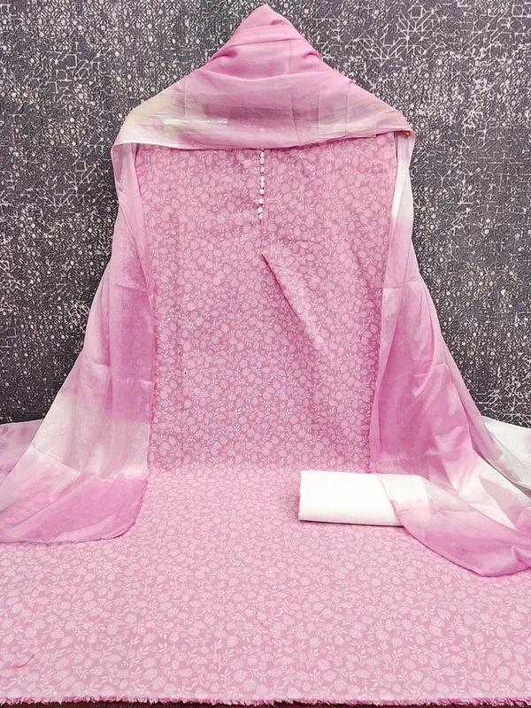 Leeza_Store_Women’s_Pink_Cotton_Printed_Salwar_Suit_Dress_Material_With_White_Floral_Print_Top,_Solid_Bottom_&_Chinon_Ombre_Dupatta_With_Thread_Work_|_Unstitched_3_Piece_S