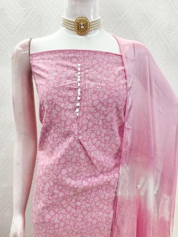 Leeza_Store_Women’s_Pink_Cotton_Printed_Salwar_Suit_Dress_Material_With_White_Floral_Print_Top,_Solid_Bottom_&_Chinon_Ombre_Dupatta_With_Thread_Work_|_Unstitched_3_Piece_S