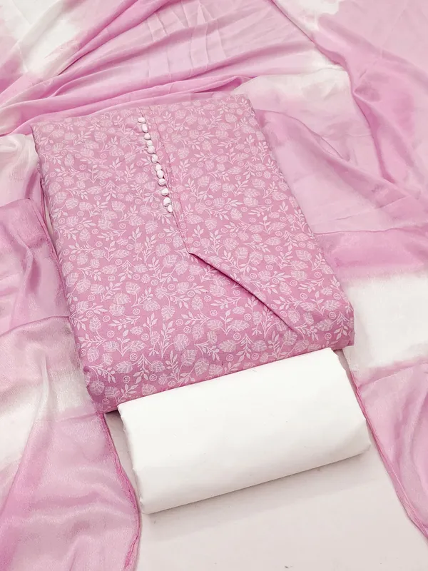 Leeza_Store_Women’s_Pink_Cotton_Printed_Salwar_Suit_Dress_Material_With_White_Floral_Print_Top,_Solid_Bottom_&_Chinon_Ombre_Dupatta_With_Thread_Work_|_Unstitched_3_Piece_S