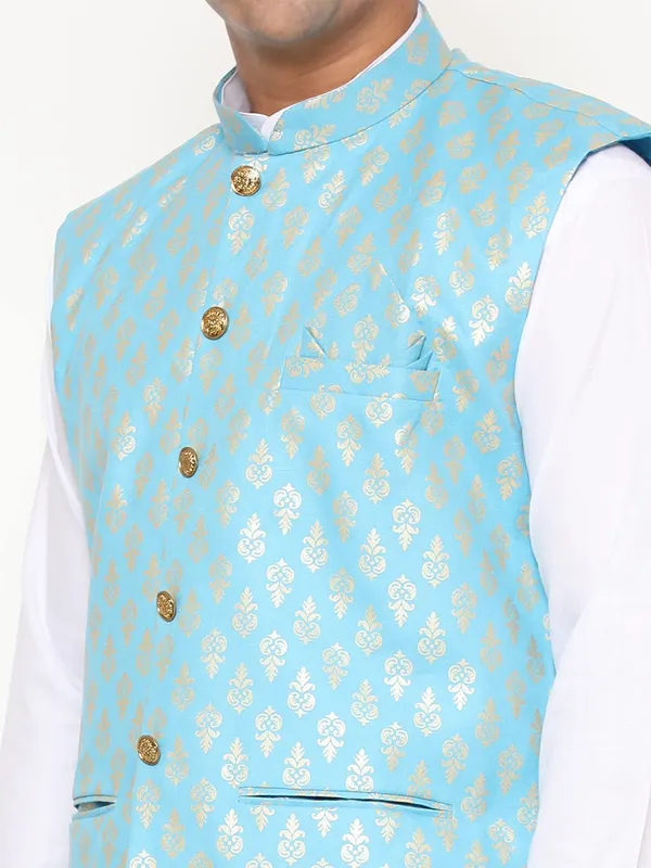 Blue_Jacquard_Premium_&_Elegant_Nehru_Jacket_Vest_For_Men
