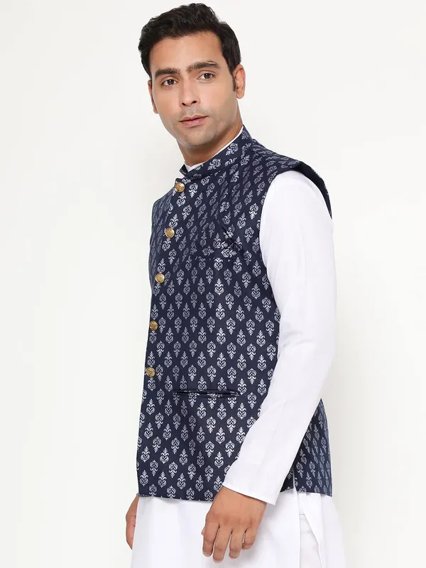 Navy_Blue_Jacquard_Premium_&_Elegant_Nehru_Jacket_Vest_For_Men