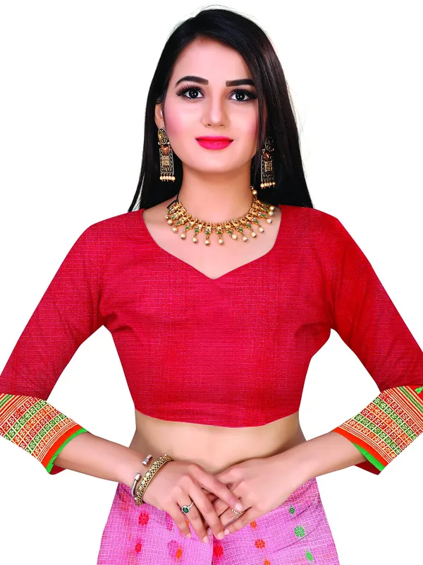 Beige_Cotton___Jacquard_Premium_&_Elegant_(_Zari_Border_And_Pallu_)_Manipuri_Saree_With_Blouse_Piece_For_Women