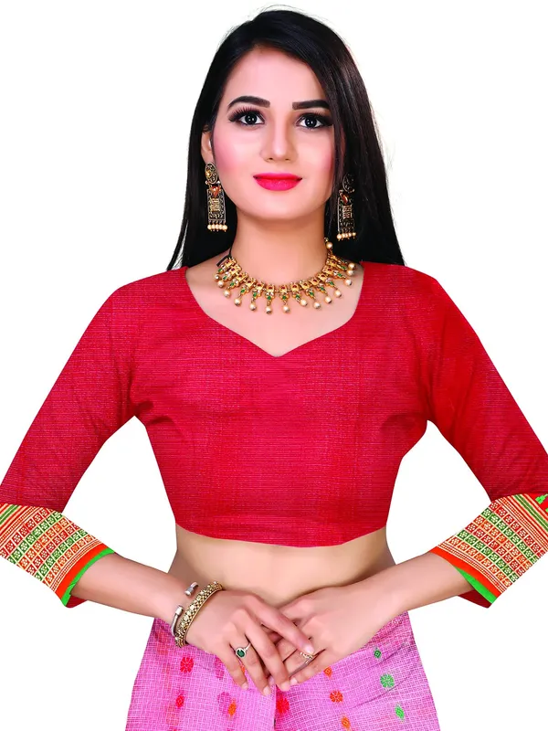 Pink_Cotton___Jacquard_Premium_&_Elegant_(_Zari_Border_And_Pallu_)_Manipuri_Saree_With_Blouse_Piece_For_Women