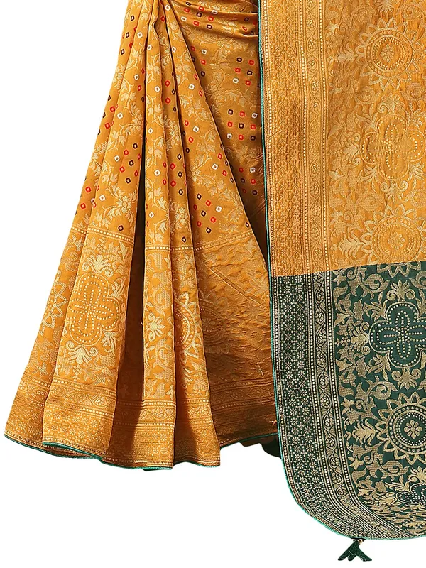 Yellow_Polyester_Premium_&_Elegant_Banarasi_Fusion_Saree_With_Blouse_Piece_For_Women