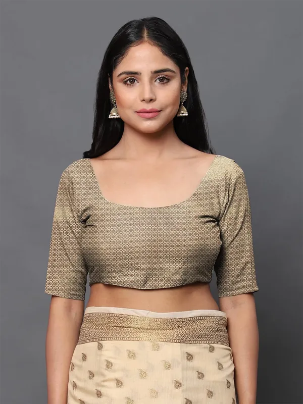 Khaki_Cotton_Silk_Premium_&_Elegant_(_Zari_Tree_Pattern_Border_Rich_Pallu_)_Banarasi_Saree_With_Blouse_Piece_For_Women