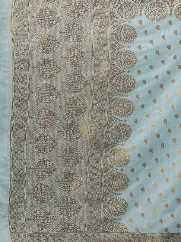 Light_Blue_Cotton_Silk_Premium_&_Elegant_(_Zari_Tree_Pattern_Border_Rich_Pallu_)_Banarasi_Saree_With_Blouse_Piece_For_Women