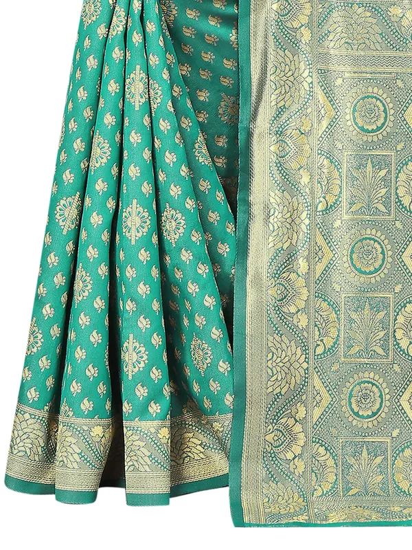 Rama_Green_Silk_Premium_&_Elegant_(_Contemporary_Zari_Ethnic_Motif_Woven_Desig_)_N_Banarasi_Kota_Litchi_Saree_With_Blouse_Piece_For_Women