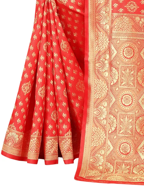 Red_Silk_Premium_&_Elegant_(_Contemporary_Zari_Ethnic_Motif_Woven_Desig_)_N_Banarasi_Kota_Litchi_Saree_With_Blouse_Piece_For_Women