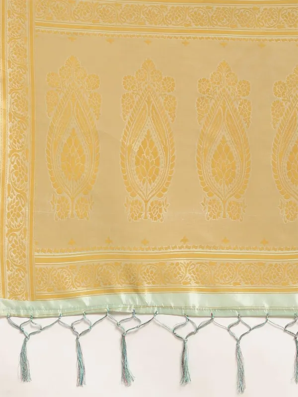 Light_Pista_Green_Cotton_Silk_Premium_&_Elegant_(_Digital_Printed_Zari_Woven_Border_And_Rich_Pallu_)_Banarasi_Saree_With_Blouse_Piece_For_Women