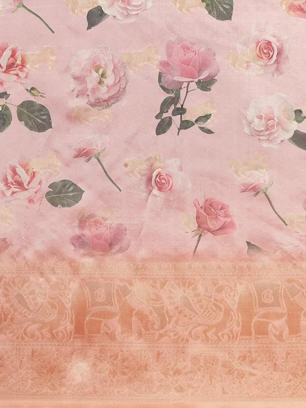 Pink_Cotton_Silk_Premium_&_Elegant_(_Digital_Printed_Zari_Woven_Border_And_Rich_Pallu_)_Banarasi_Saree_With_Blouse_Piece_For_Women