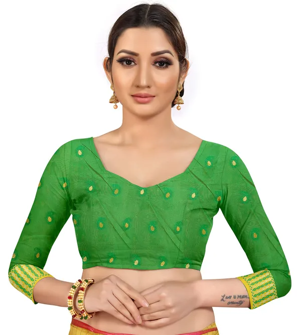 Yellow_Silk___Premium_&_Elegant_(_Zari_Paisley_Butta_)_Banarasi_Saree_With_Blouse_Piece_For_Women