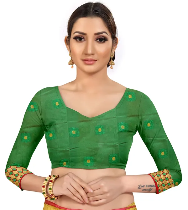 Red_Silk___Premium_&_Elegant_(_Zari_Flower_Butta_)_Banarasi_Saree_With_Blouse_Piece_For_Women