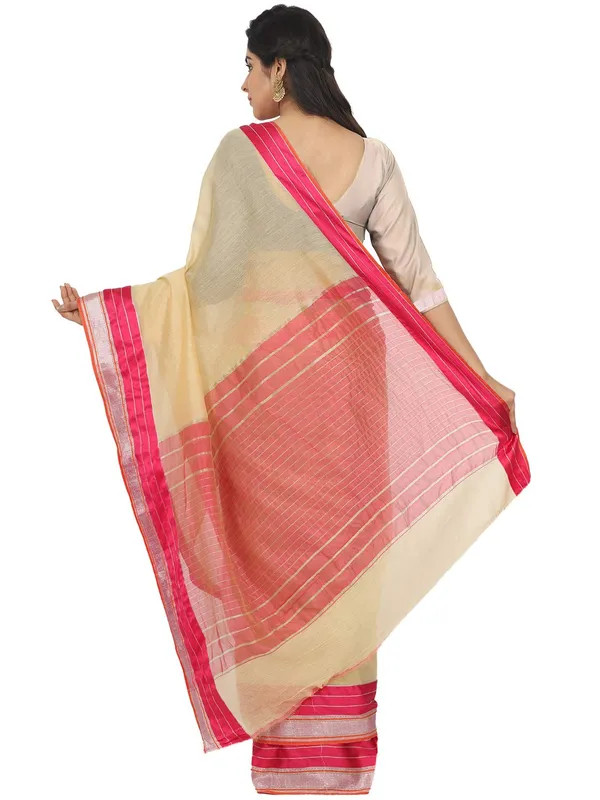 Yellow_Cotton_Silk_Premium_&_Elegant_Maheshwari_Saree_With_Blouse_Piece_For_Women