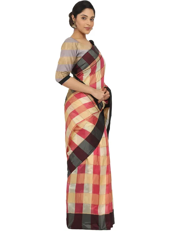 Yellow_Silk___Jacquard_Woven_Premium_&_Elegant_(_Zari_Checkered_)_Saree_Saree_With_Blouse_Piece_For_Women