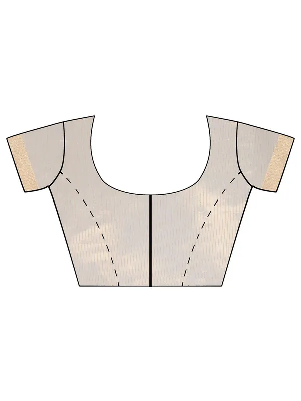 Grey_Polycotton_Premium_&_Elegant_(_Zari_Border_)_Tant_Saree_With_Blouse_Piece_For_Women