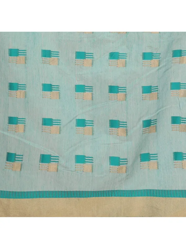 Orange_Cotton_Silk_Premium_&_Elegant_(_Blocked_)_Berhampuri_Saree_With_Blouse_Piece_For_Women