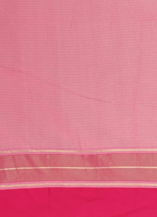 Peach_Polyester_Premium_&_Elegant_(_Checkered_)_Mangalagiri_Saree_With_Blouse_Piece_For_Women