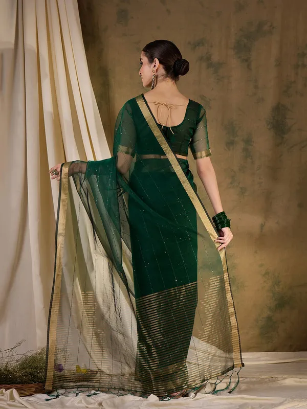 Green_Organza_Silk_Premium_&_Elegant_(_Rich_Pallu_)_Saree_With_Blouse_Piece_For_Women