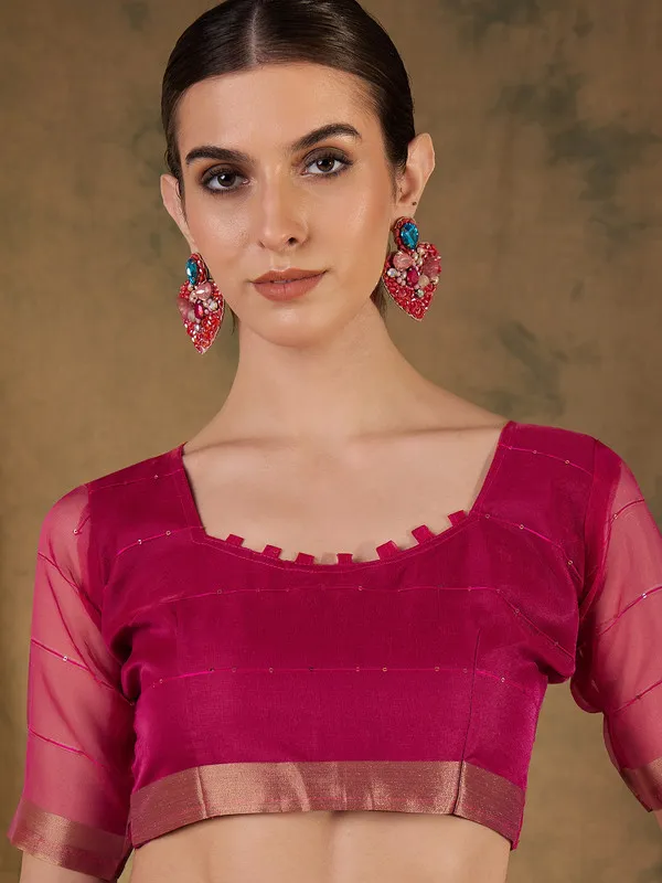 Pink_Organza_Silk_Premium_&_Elegant_(_Rich_Pallu_)_Saree_With_Blouse_Piece_For_Women