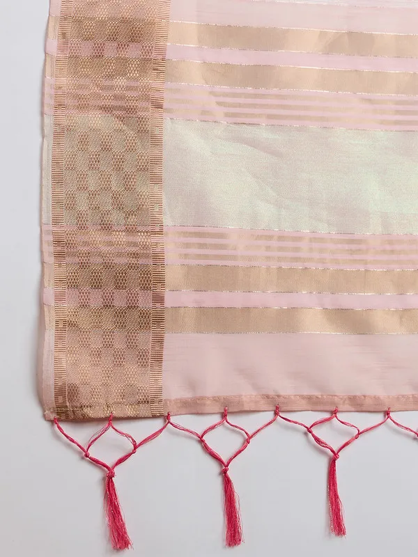 Pink_Khadi_Organza_Premium_&_Elegant_(_All_Over_Sequin_Work_)_Saree_With_Blouse_Piece_For_Women