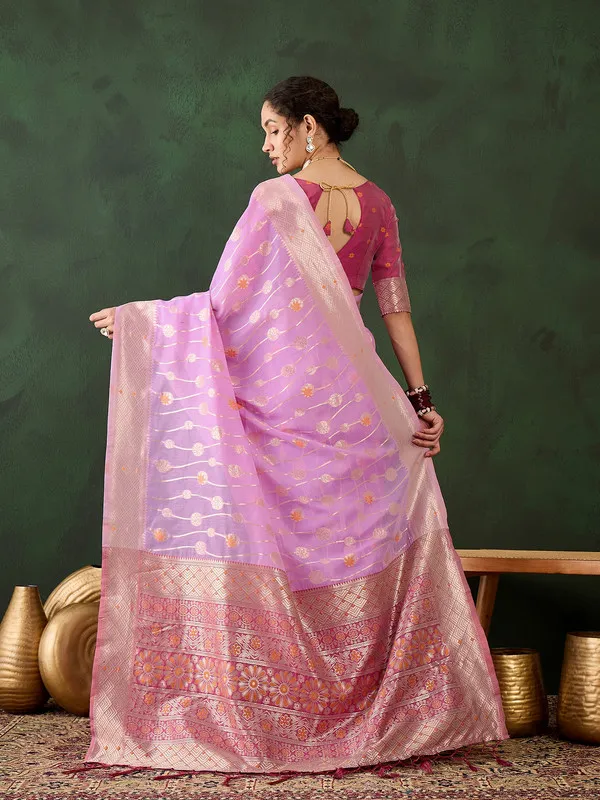 Lavender_Cotton_Silk___Premium_&_Elegant_(_Rich_Pallu_)_Saree_With_Blouse_Piece_For_Women