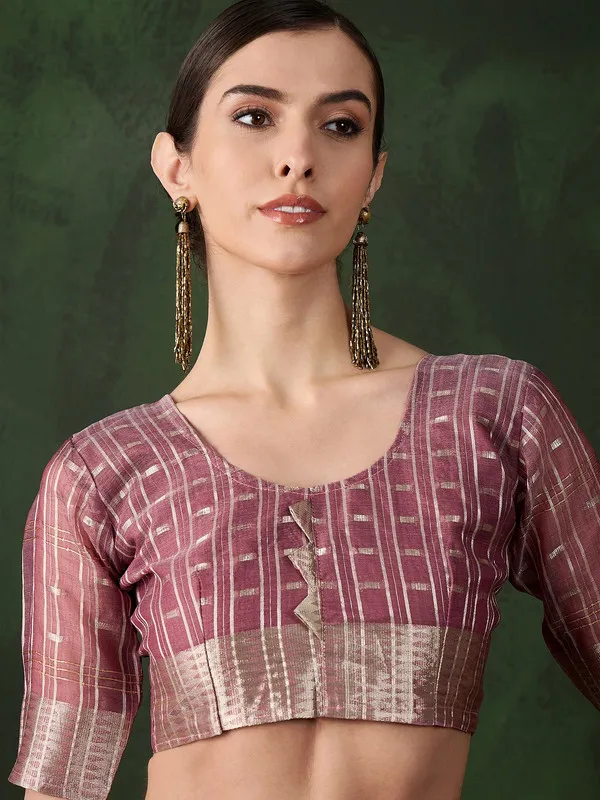 Maroon_Khadi_Organza_Premium_&_Elegant_(_Golden_Zari_Jacquard_)_Saree_With_Blouse_Piece_For_Women