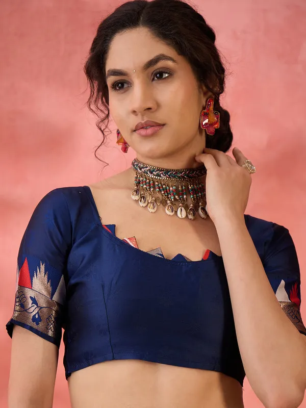 Red_Poly_Silk_Premium_&_Elegant_(_Rich_)_Saree_With_Blouse_Piece_For_Women