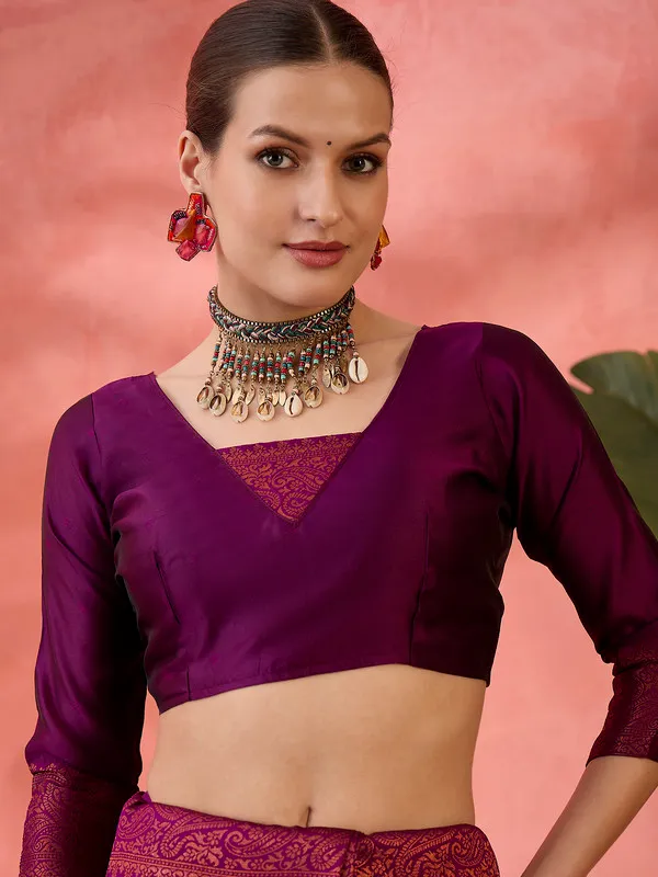 Purple_Poly_Silk_Premium_&_Elegant_(_Rich_)_Saree_With_Blouse_Piece_For_Women