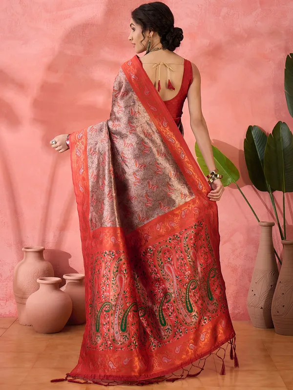 Red_Cotton_Silk___Premium_&_Elegant_(_Rich_Zari_)_Saree_With_Blouse_Piece_For_Women