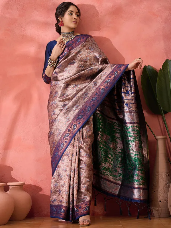 Royal_Blue_Cotton_Silk___Premium_&_Elegant_(_Rich_Zari_)_Saree_With_Blouse_Piece_For_Women