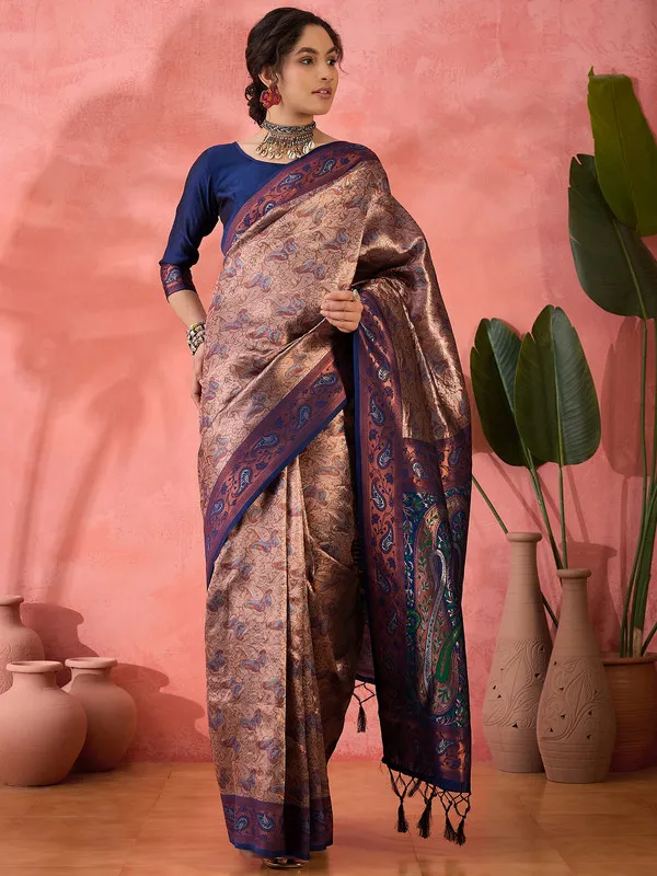 Royal_Blue_Cotton_Silk___Premium_&_Elegant_(_Rich_Zari_)_Saree_With_Blouse_Piece_For_Women